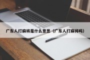广东人打麻将是什么意思（广东人打麻将吗）