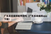 广东皮皮麻将能开挂吗（广东皮皮麻将app下载）