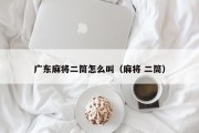 广东麻将二筒怎么叫（麻将 二筒）