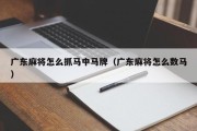 广东麻将怎么抓马中马牌（广东麻将怎么数马）