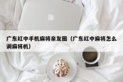广东红中手机麻将亲友圈（广东红中麻将怎么调麻将机）