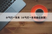 小气打一生肖（小气打一生肖最佳答案）