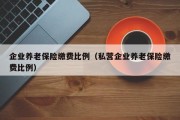 企业养老保险缴费比例（私营企业养老保险缴费比例）