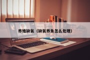 养殖缺氧（缺氧养鱼怎么处理）
